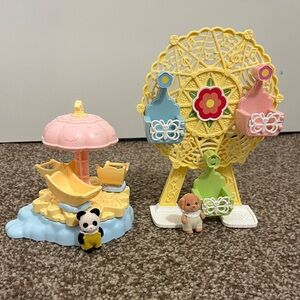 Calico Critters Baby Ferris Wheel and Baby Star Carousel